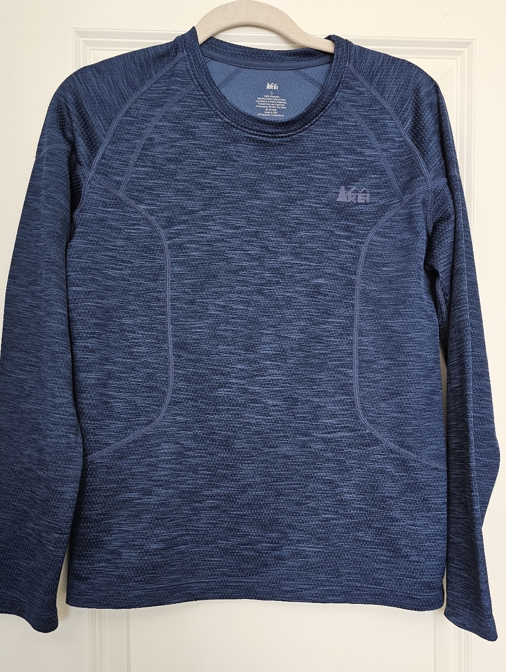 REI Long Sleeve Athletic Top Womens Small Blue Stretch Hiking  Lightweight